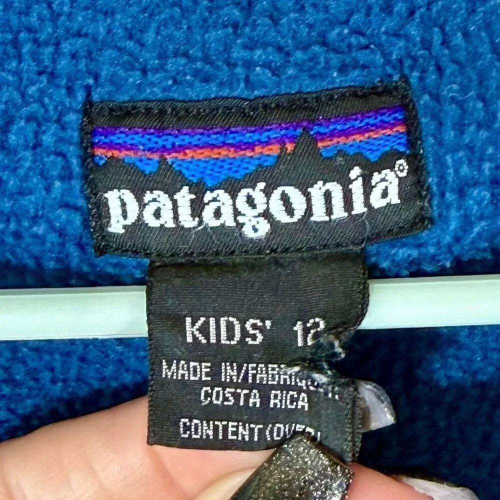 Vintage Patagonia Youth Kids Fleece Lined Bomber Waterproof Jacket Size 12